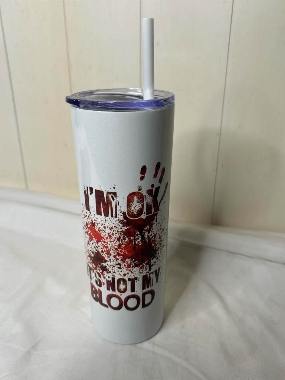 Sick Humor Medical First Responders Halloween Travel Mug ITS NOT MY BLOOD